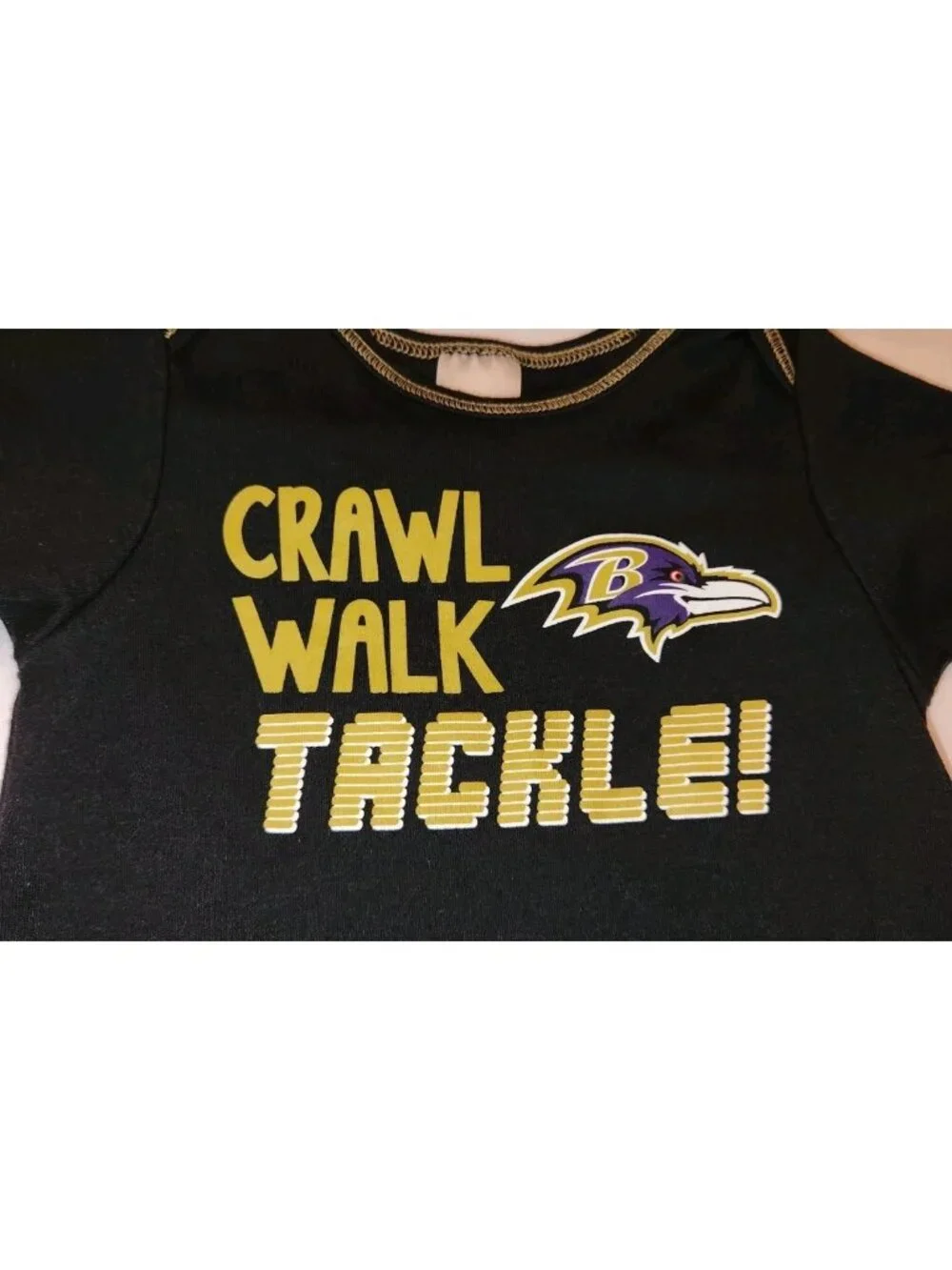 BALTIMORE RAVENS 18 months one piece CRAWL WALK TACKLE